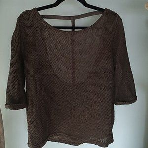 BB Dakota open back with t back detail loose knit lightweight top